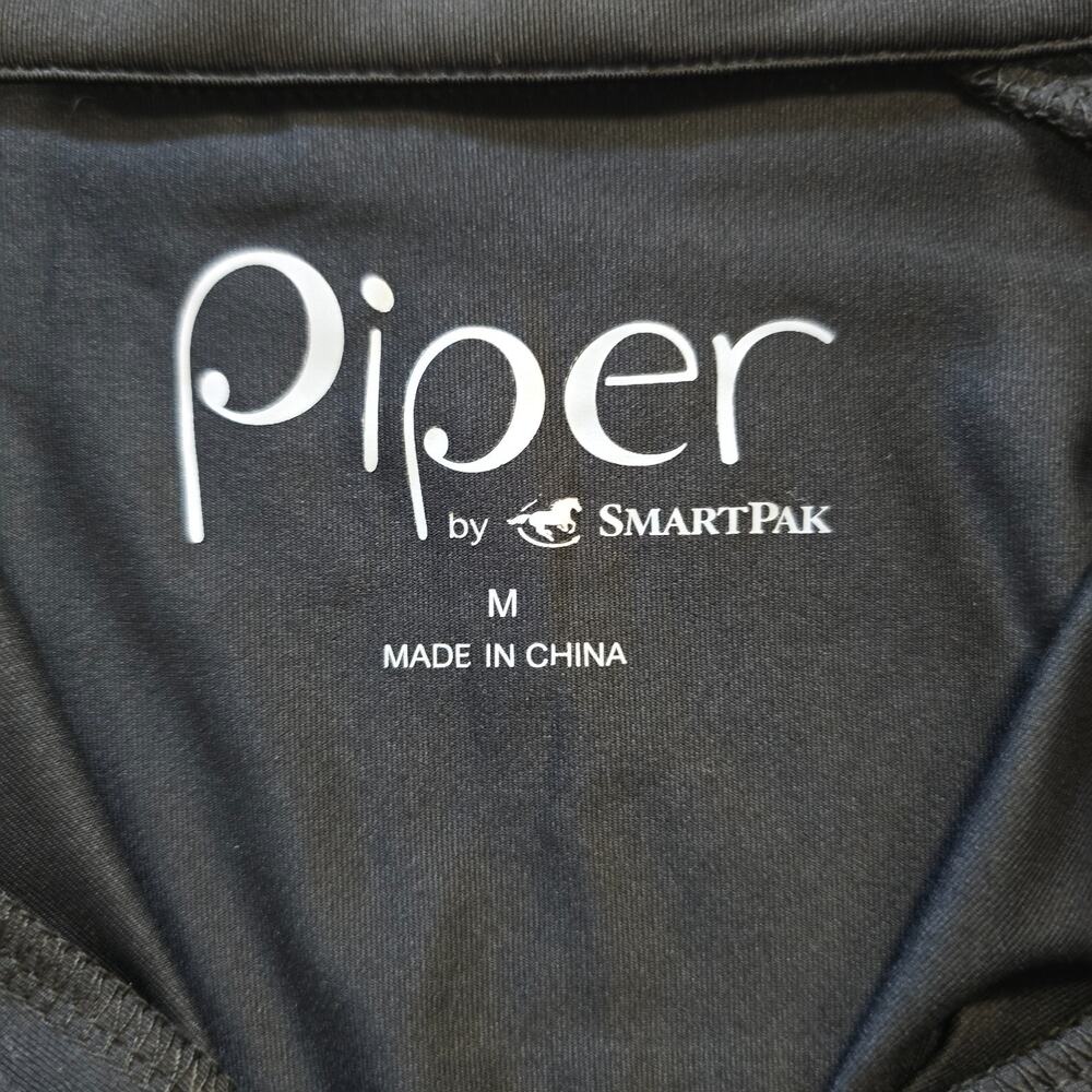 Piper Top Womens Medium Black Zip Short Sleeve Vented Performance Horse Riding - Picture 5 of 10